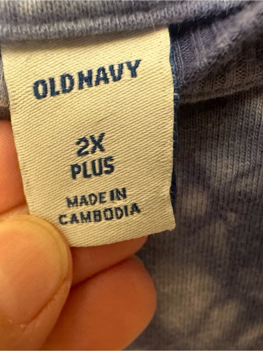 Old Navy “This Is So You” Blue Tie-Dye Tee | Women’s Plus 2X 100% cotton Top